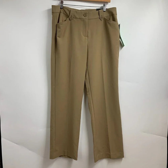 Nine West‎ Women's Mid Rise Stretch Petite Hem Work Trousers Size 12P NWT $79 - Picture 1 of 13